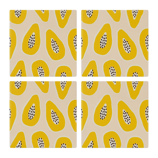 Ceramic Coasters Papayas