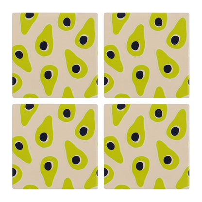 Ceramic Coasters Avocados
