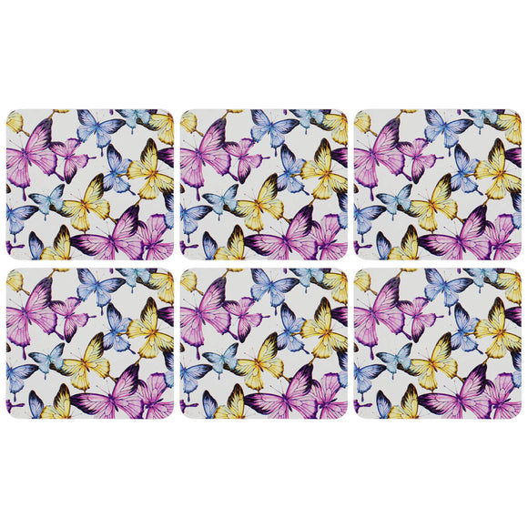 Coasters Butterflies Multicolour | Set of 6