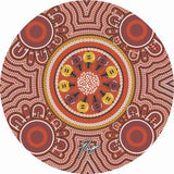 Cork Round Coaster Set with Aboriginal Designs