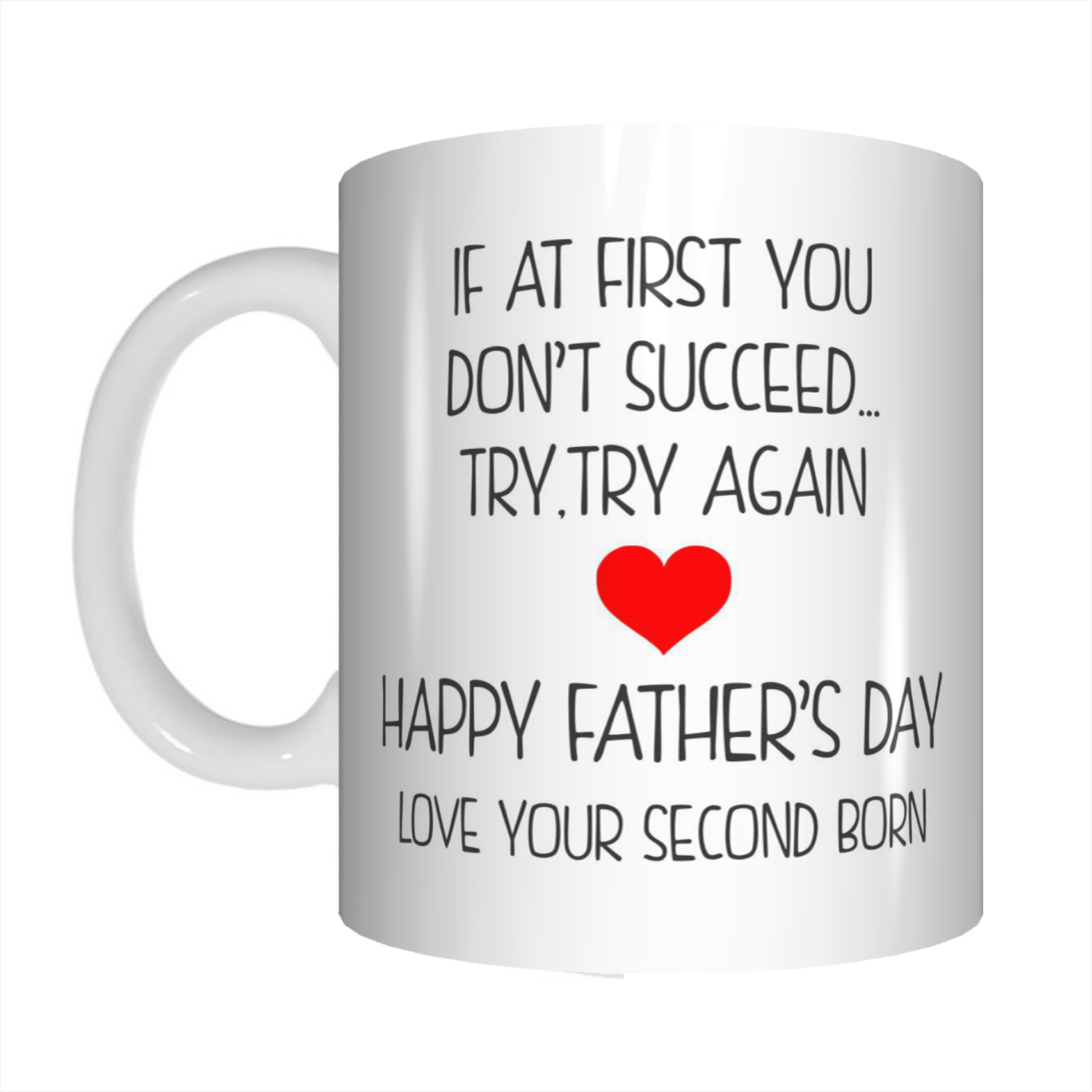 If At First You Don't Succeed Try Again Coffee Mug Gift For Dads On Father's Day FDG07-92-26039 - fair-dinkum-gifts