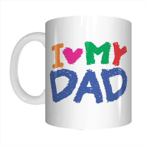 I Love Heart My Dad Coffee Mug Gift For Father's Day For Kids FDG07-92-26036 - fair-dinkum-gifts