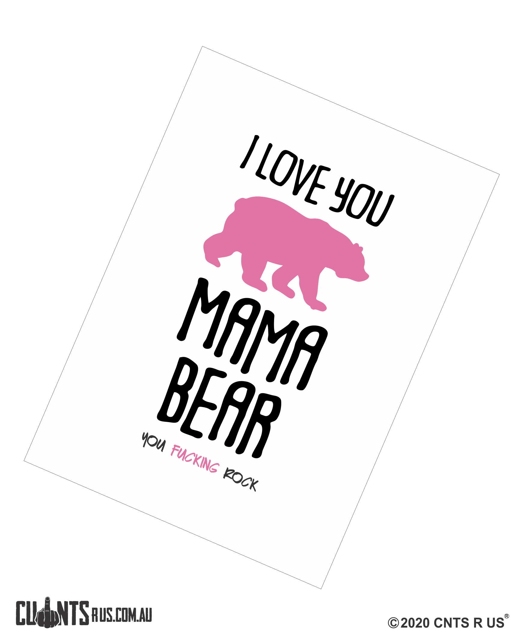 I Love You Mama Bear You Fucking Rock Mother's Day Cotton Teatowel CRU03-03-14012 - Fair Dinkum Gifts