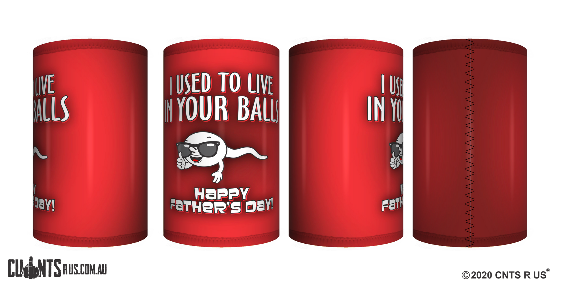 I Used To Live In Your Balls Father's Day Stubby Holder CRU26-40-12101 - fair-dinkum-gifts