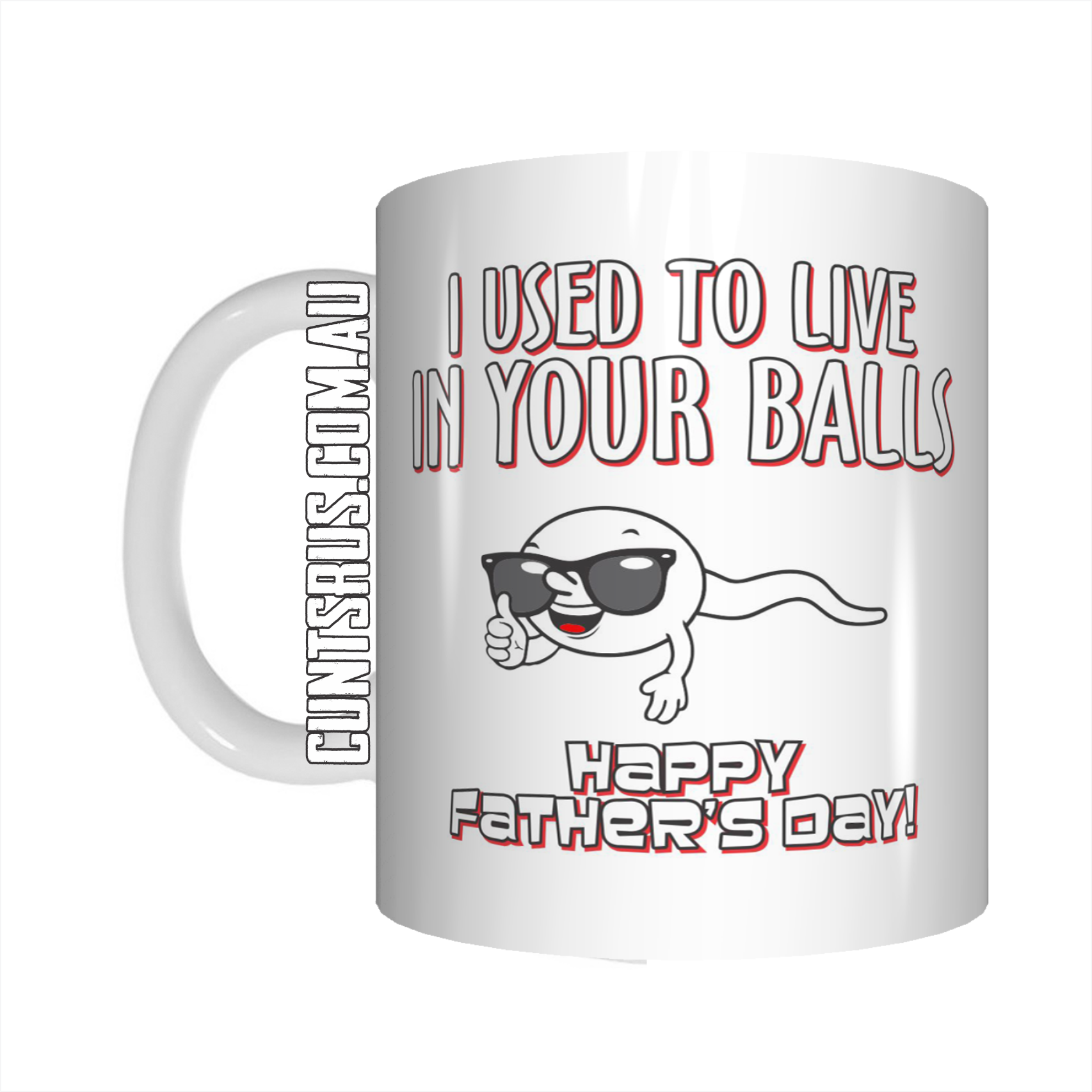 I Used To Live In Your Balls Coffee Mug Rude Gift For Father's Day CRU07-92-12101 - fair-dinkum-gifts