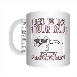 I Used To Live In Your Balls Coffee Mug Rude Gift For Father's Day CRU07-92-12101 - fair-dinkum-gifts