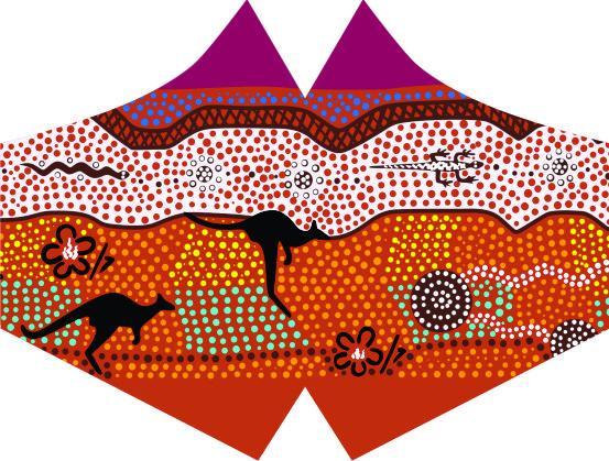 NEW DESIGNS Bulurru Aboriginal Design Face Mask Adult Adjustable