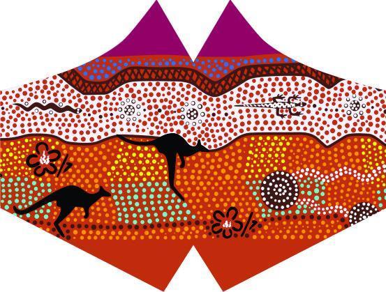 NEW DESIGNS Bulurru Aboriginal Design Face Mask Adult Adjustable