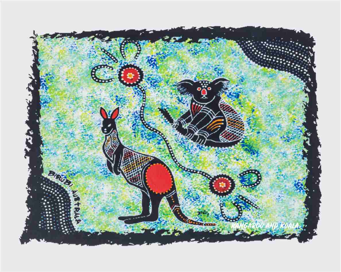 Canvas Art Print - Kangaroo And Koala