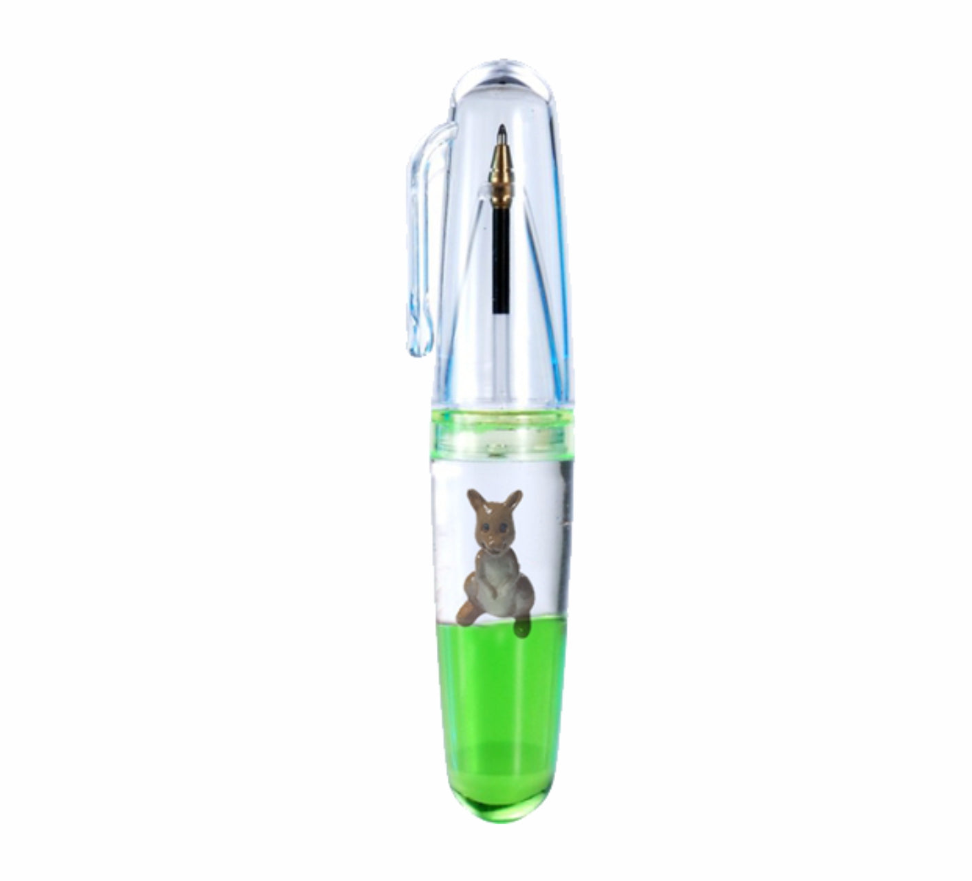 Oily Bullet Novelty Pens with Floating Animals Inside - 12 to choose from - fair-dinkum-gifts