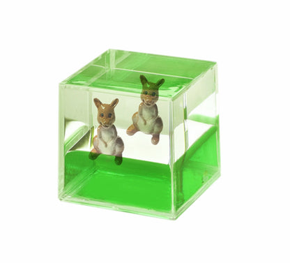 Oily Water Cubes Aussie Gifts Souvenirs Paperweights Coloured Liquid with Floaters - fair-dinkum-gifts
