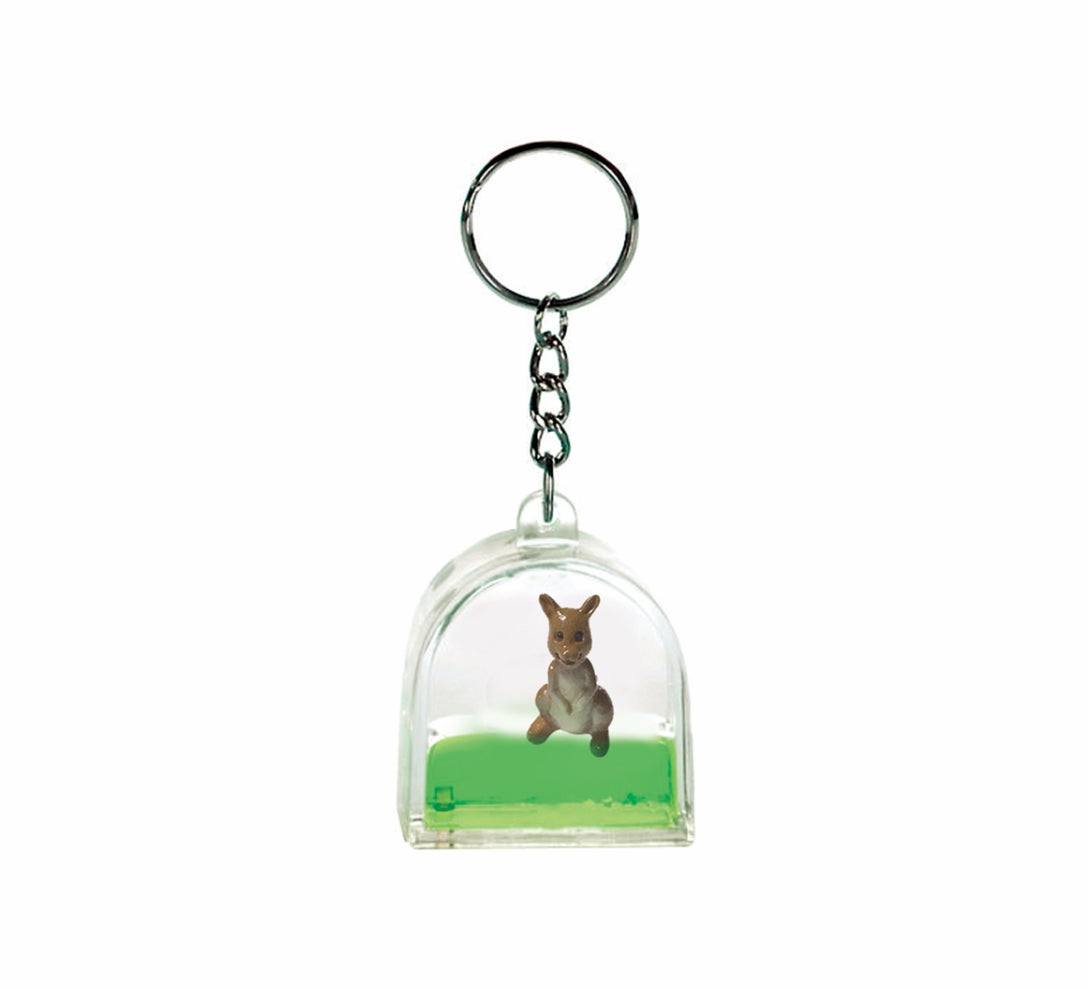 Oily Tower Key Rings Aussie Gifts Souvenirs Coloured Liquid with Animal Floater Keyrings - fair-dinkum-gifts