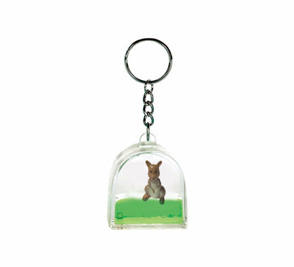 Oily Tower Key Rings Aussie Gifts Souvenirs Coloured Liquid with Animal Floater Keyrings - fair-dinkum-gifts