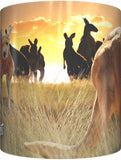 KANGAROOS AT SUNSET Mug Cup 300ml Gift Native Aussie Australia Animal Wildlife - fair-dinkum-gifts