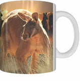 KANGAROOS AT SUNSET Mug Cup 300ml Gift Native Aussie Australia Animal Wildlife - fair-dinkum-gifts