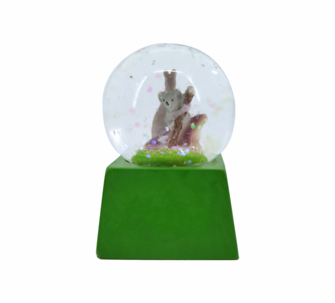 Waterball Glass Square Base 45mm Glitter Globe Aussie Gifts Souvenirs Australian Animals - fair-dinkum-gifts