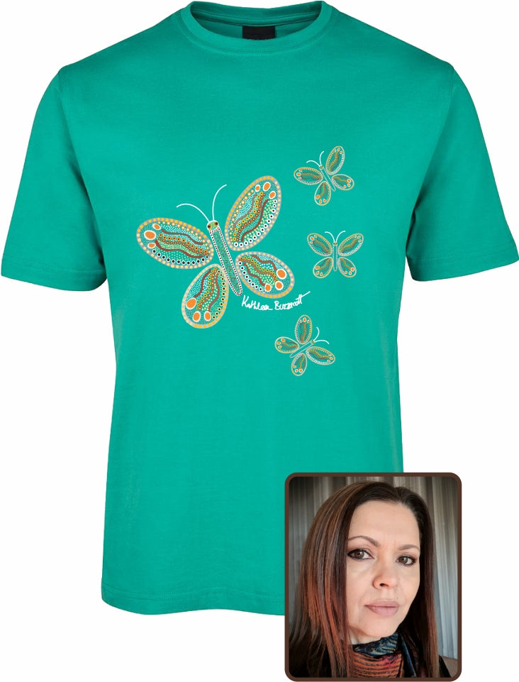 T Shirt ADULT Regular Fit - Kathleen Buzzacott, Butterflies Design