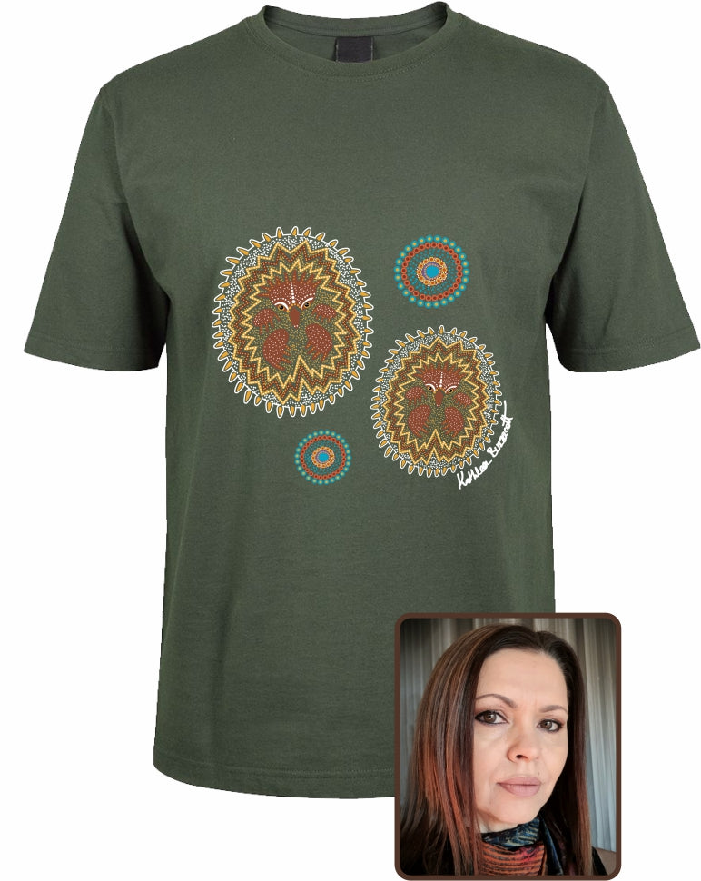 T Shirt ADULT Regular Fit - Kathleen Buzzacott, Echidna Design