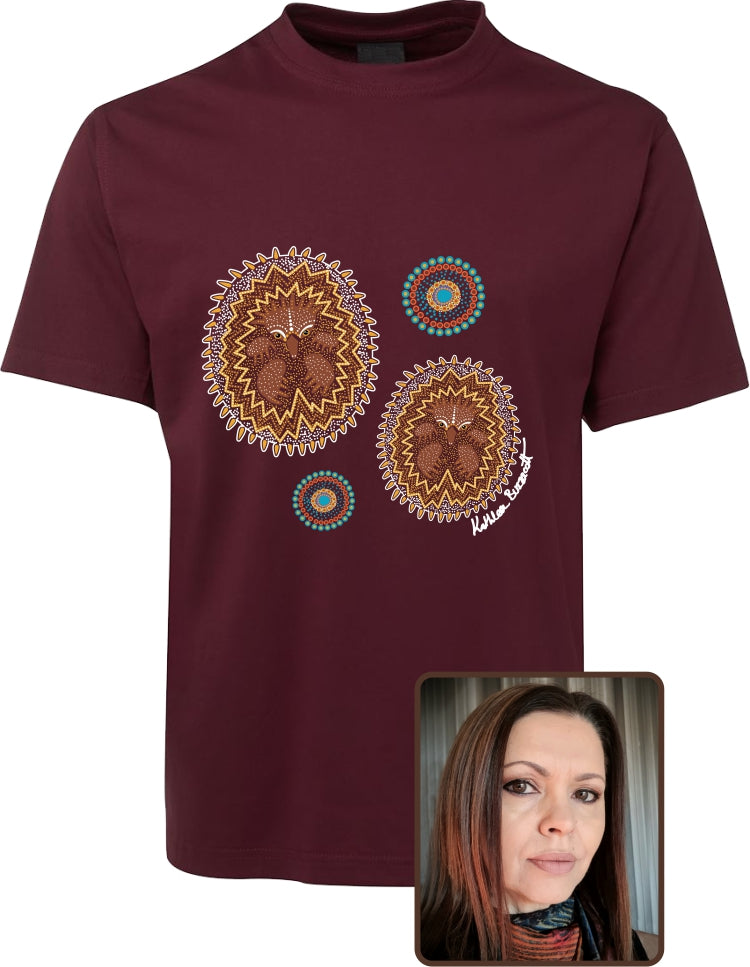 T Shirt ADULT Regular Fit - Kathleen Buzzacott, Echidna Design