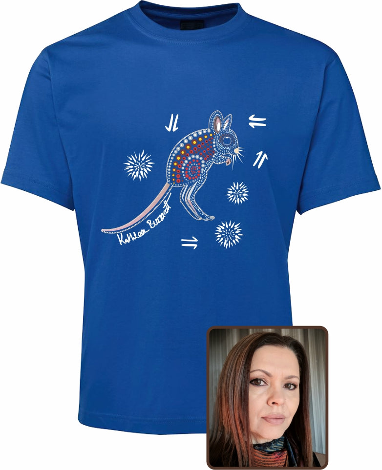 T Shirt ADULT Regular Fit - Kathleen Buzzacott, Spinifex Hopping Mouse Design