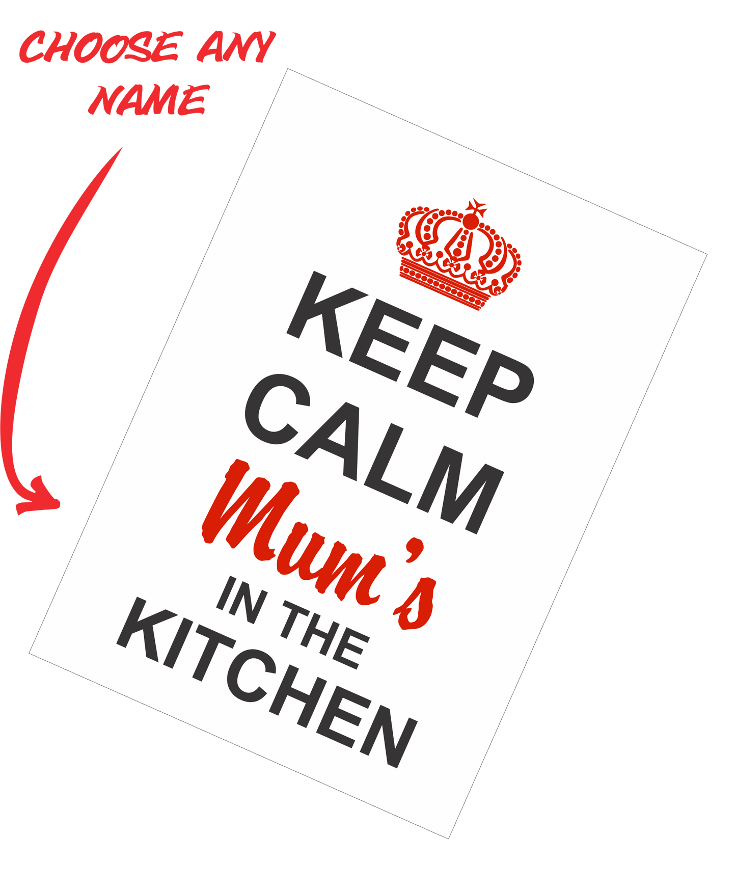 Personalised Mother's Day Teatowel - Keep Calm Mum's In The Kitchen FDG03-03-20005 - fair-dinkum-gifts