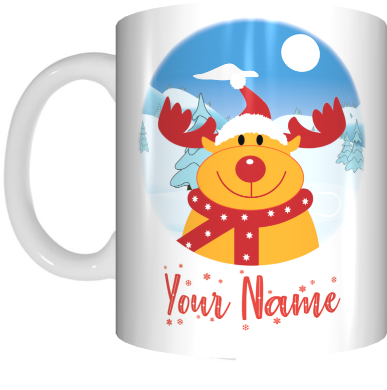 KIDS Christmas Personalised Name Mug XMAS Gift for Children Customised With Own Name - fair-dinkum-gifts