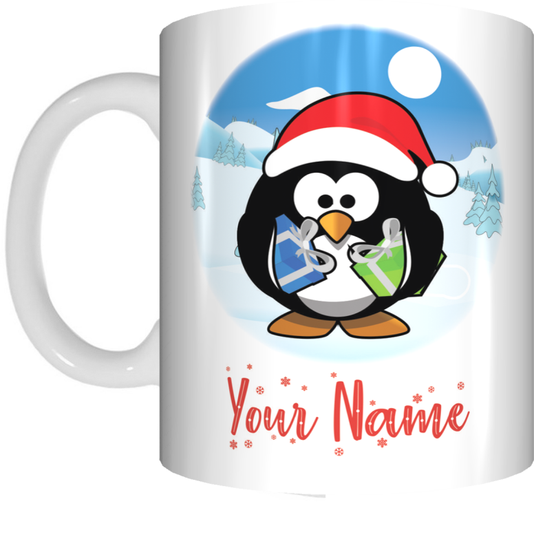KIDS Christmas Personalised Name Mug XMAS Gift for Children Customised With Own Name - fair-dinkum-gifts