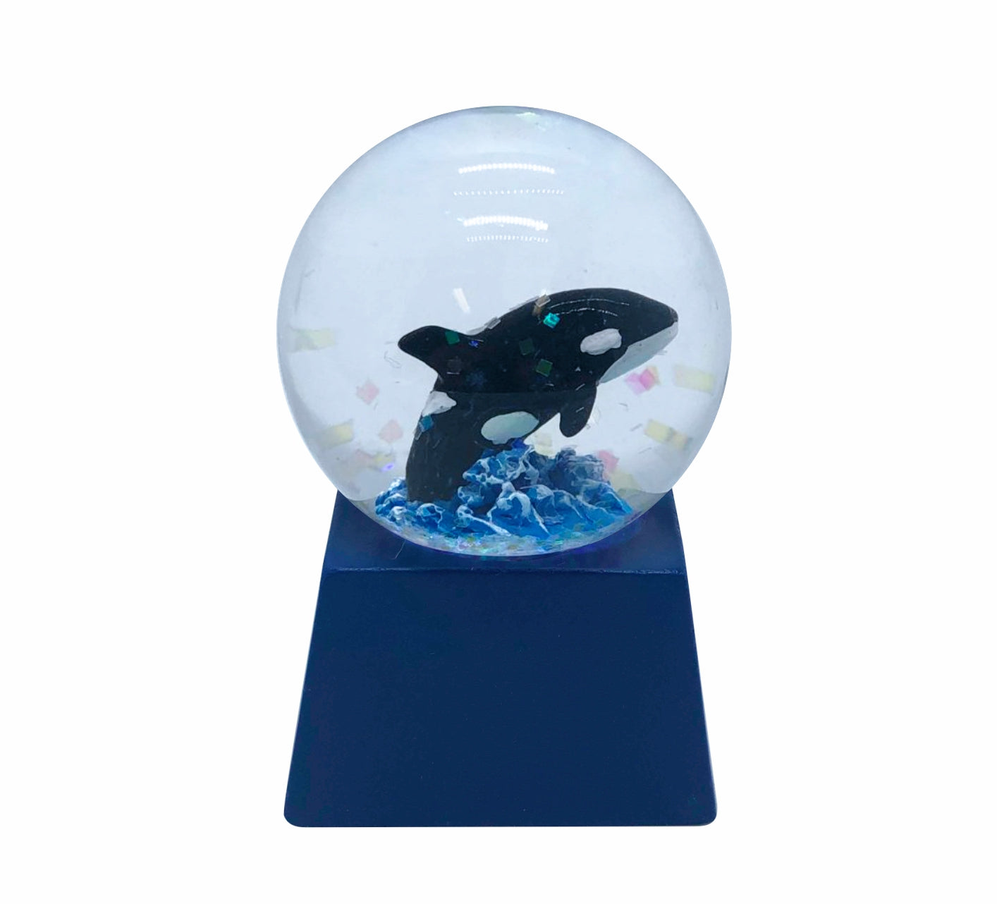 Waterball Glass Square Base 45mm Glitter Globe Aussie Gifts Souvenirs Australian Animals - fair-dinkum-gifts