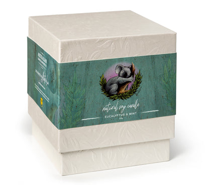 KOALA FOUNDATION EUCALYPTUS SCENTED CANDLE NO TREE NO ME - fair-dinkum-gifts