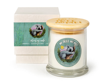 KOALA FOUNDATION EUCALYPTUS SCENTED CANDLE NO TREE NO ME - fair-dinkum-gifts