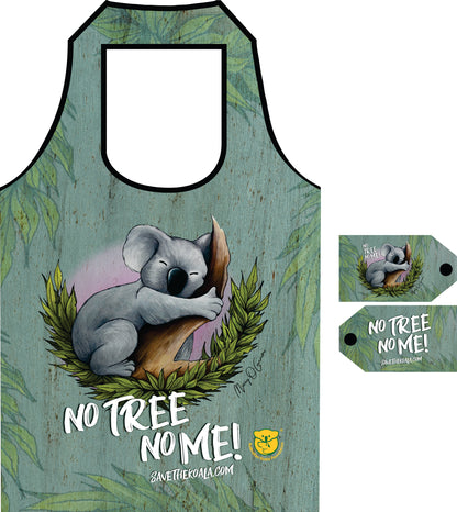 KOALA FOUNDATION RE-USEABLE SHOPPING BAG IN POUCH NO TREE NO ME - fair-dinkum-gifts