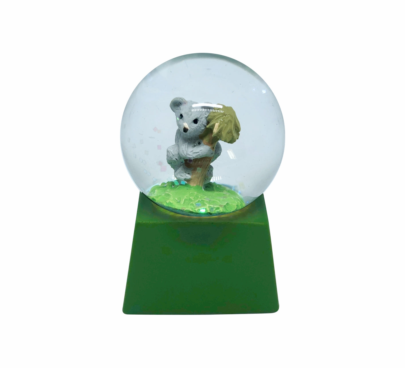 Waterball Glass Square Base 45mm Glitter Globe Aussie Gifts Souvenirs Australian Animals - fair-dinkum-gifts