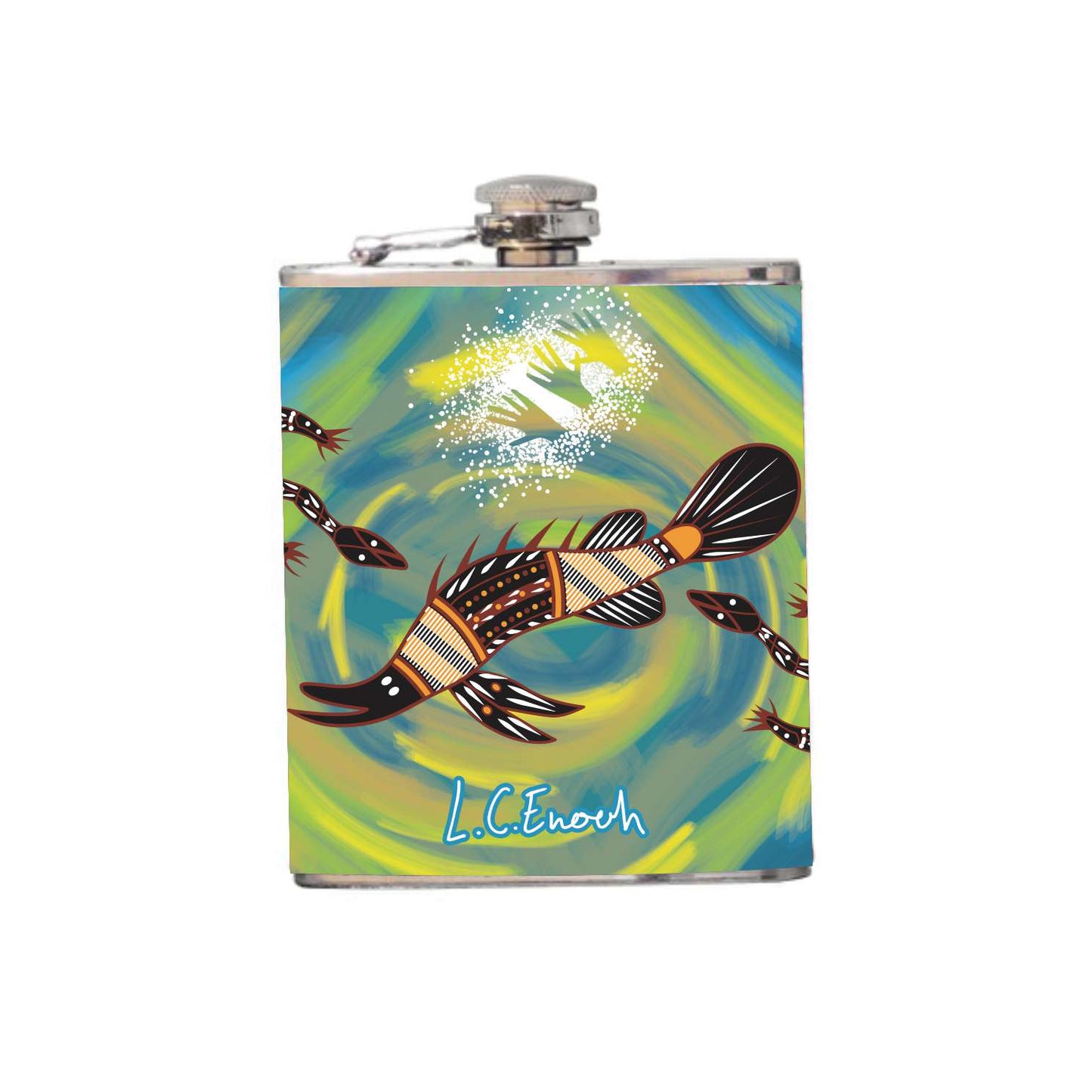 Aboriginal Design Hip Flask 180ml