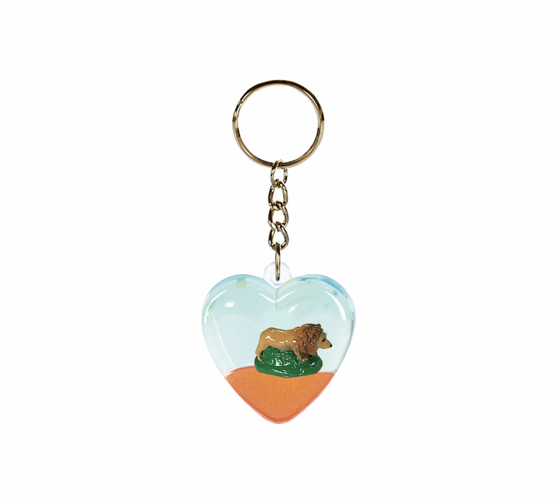 Oily Heart Key Rings Aussie Gifts Souvenirs Coloured Liquid with Floaters Love Heart Keyrings - fair-dinkum-gifts
