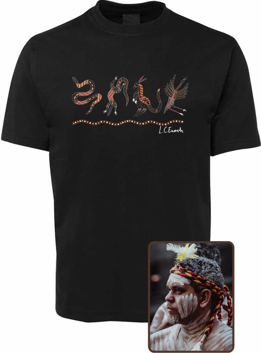 T Shirt ADULT Regular Fit - Louis Enoch, Meeting Place (Fire) Design