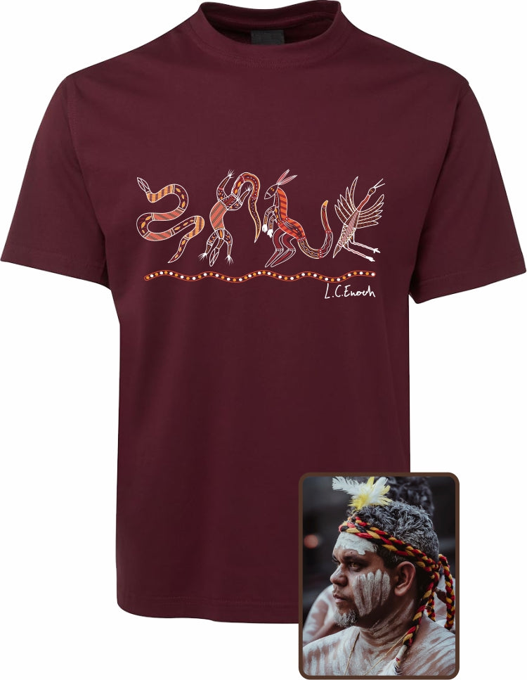 T Shirt ADULT Regular Fit - Louis Enoch, Meeting Place (Fire) Design