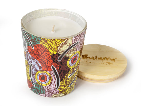 Bulurru Aboriginal Soy Candle Mans Ceremony Vanilla Caramel - fair-dinkum-gifts