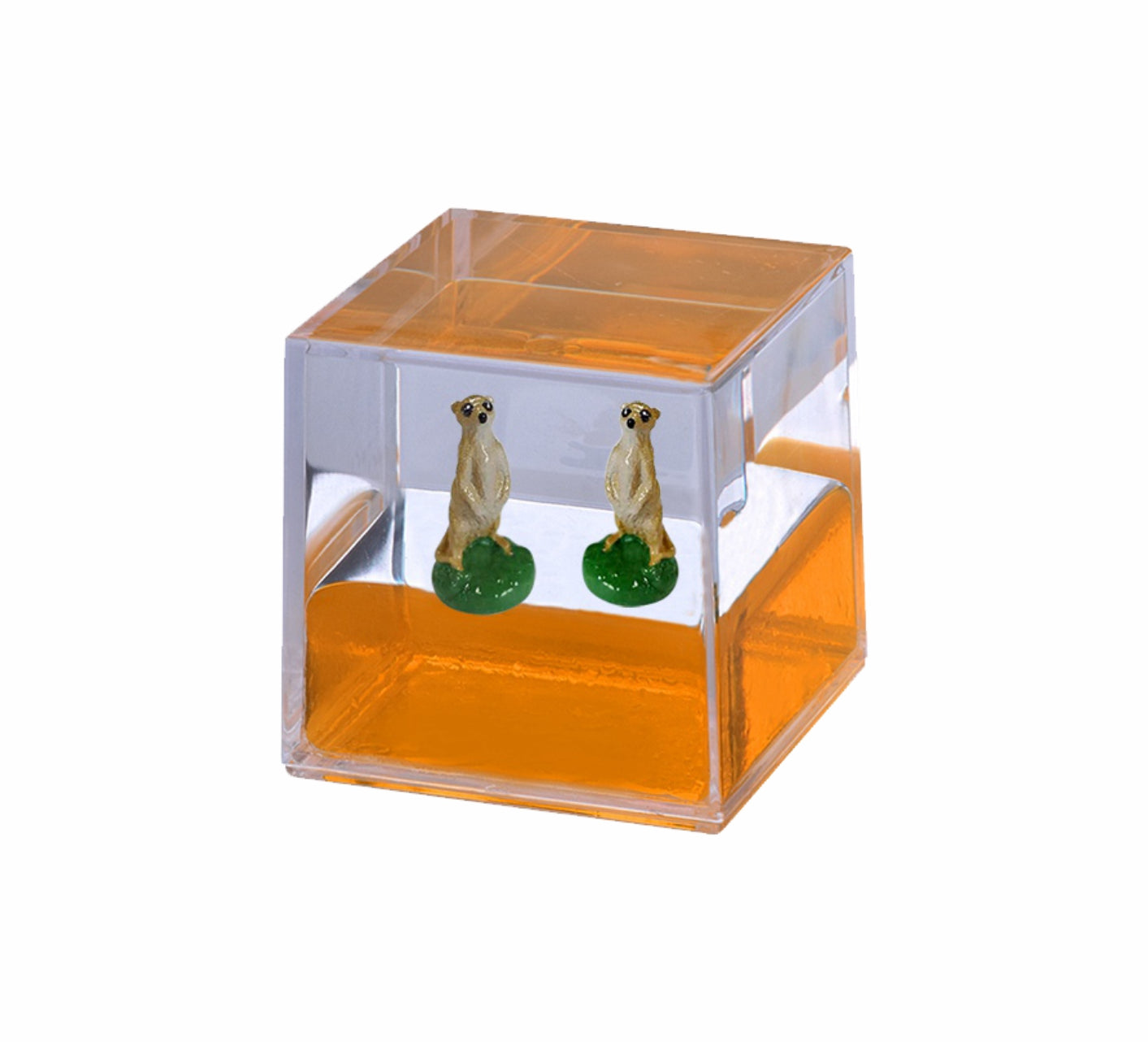 Oily Water Cubes Aussie Gifts Souvenirs Paperweights Coloured Liquid with Floaters - fair-dinkum-gifts