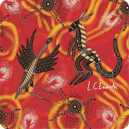 Aboriginal Ceramic Coasters - Set of 4