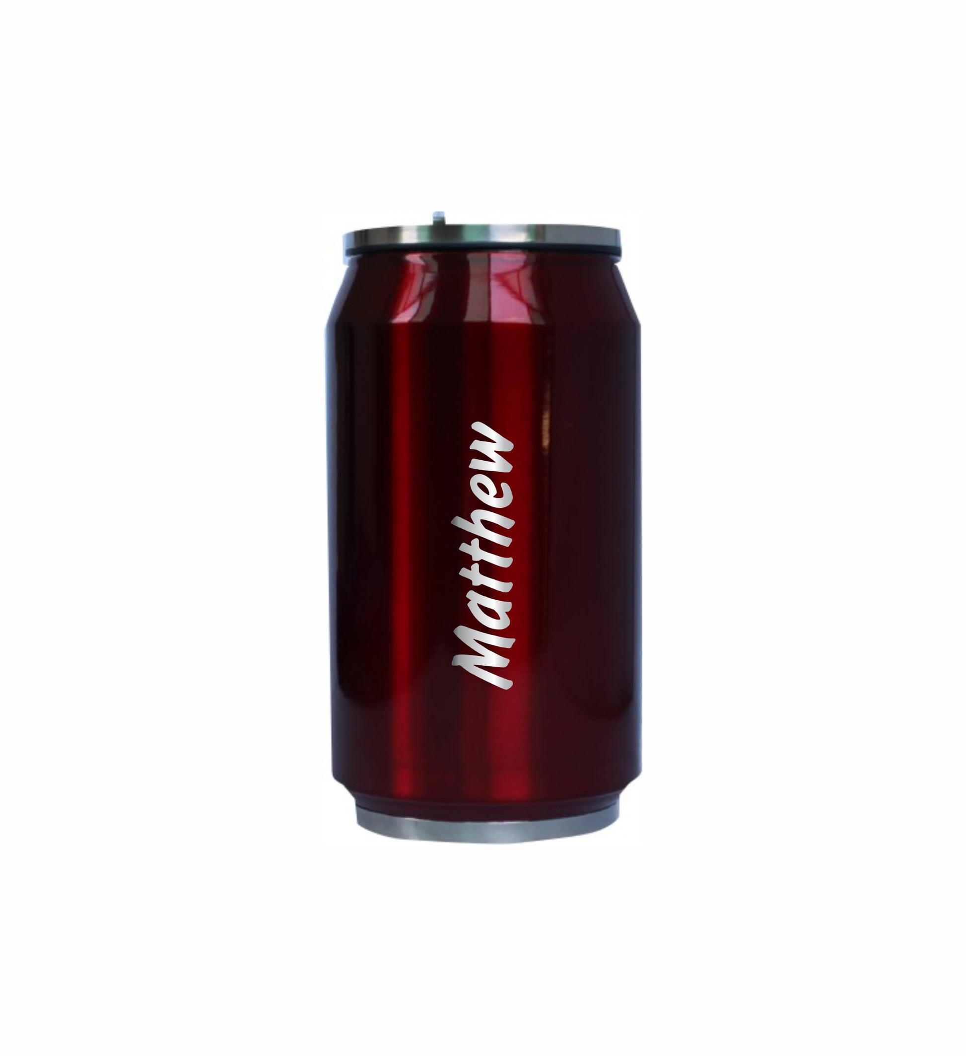 Personalised Thermal Sipper Cans 330 ml or 500ml Stainless Steel Laser Engraved Choose Your Colour - fair-dinkum-gifts