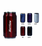 Personalised Thermal Sipper Cans 330 ml or 500ml Stainless Steel Laser Engraved Choose Your Colour - fair-dinkum-gifts