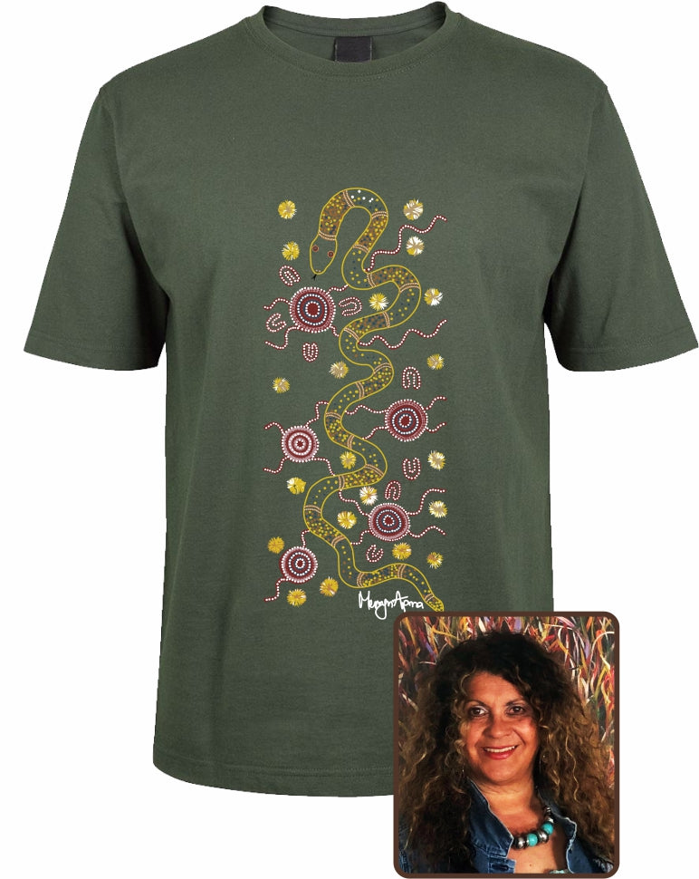 T Shirt ADULT Regular Fit - Merryn Apma, Snake Design