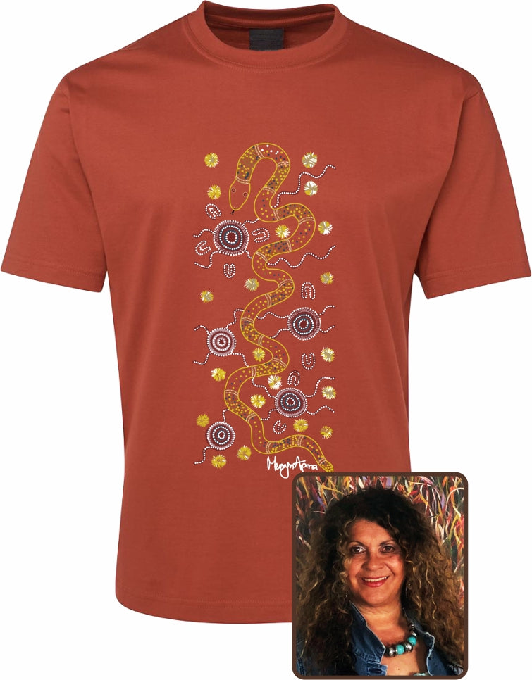T Shirt ADULT Regular Fit - Merryn Apma, Snake Design