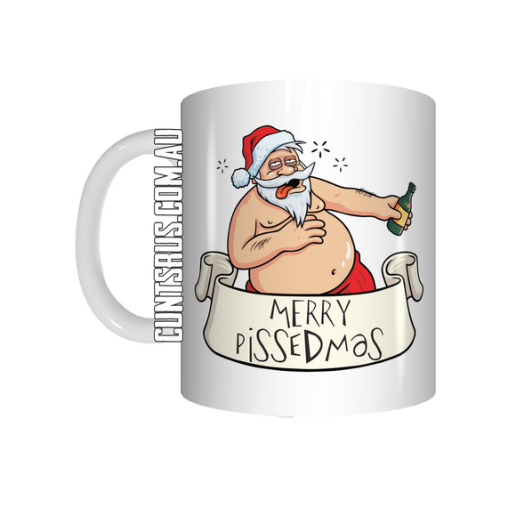 Merry Pissedmas Christmas Coffee Mug Rude Funny Gift CRU07-92-12074 - fair-dinkum-gifts