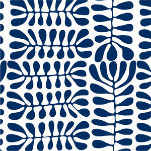 Gari Dari Aboriginal Pattern COTTON Fabric Per Metre - Mitjili Naparulla Dark Blue