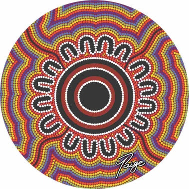 Cork Round Coaster Set with Aboriginal Designs
