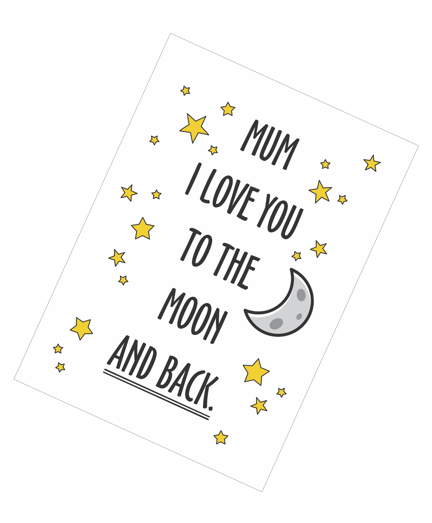 Mother's Day Teatowel - Mum I Love You To The Moon And Back FDG03-03-20006 - fair-dinkum-gifts