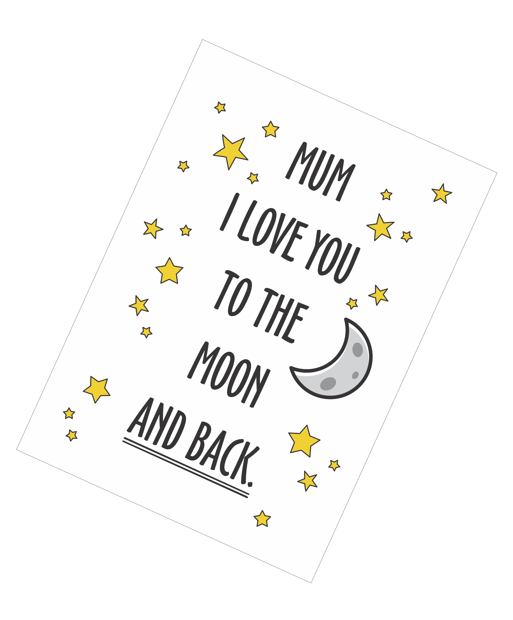 Mother's Day Teatowel - Mum I Love You To The Moon And Back FDG03-03-20006 - fair-dinkum-gifts