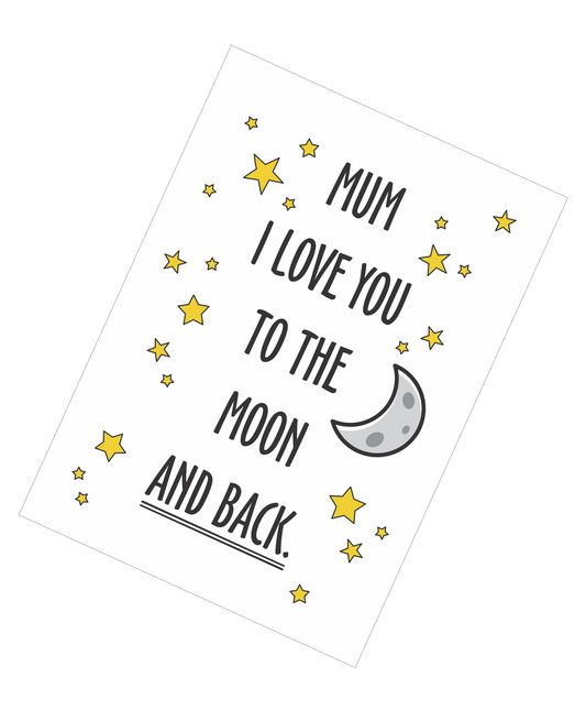 Mother's Day Teatowel - Mum I Love You To The Moon And Back FDG03-03-20006 - fair-dinkum-gifts