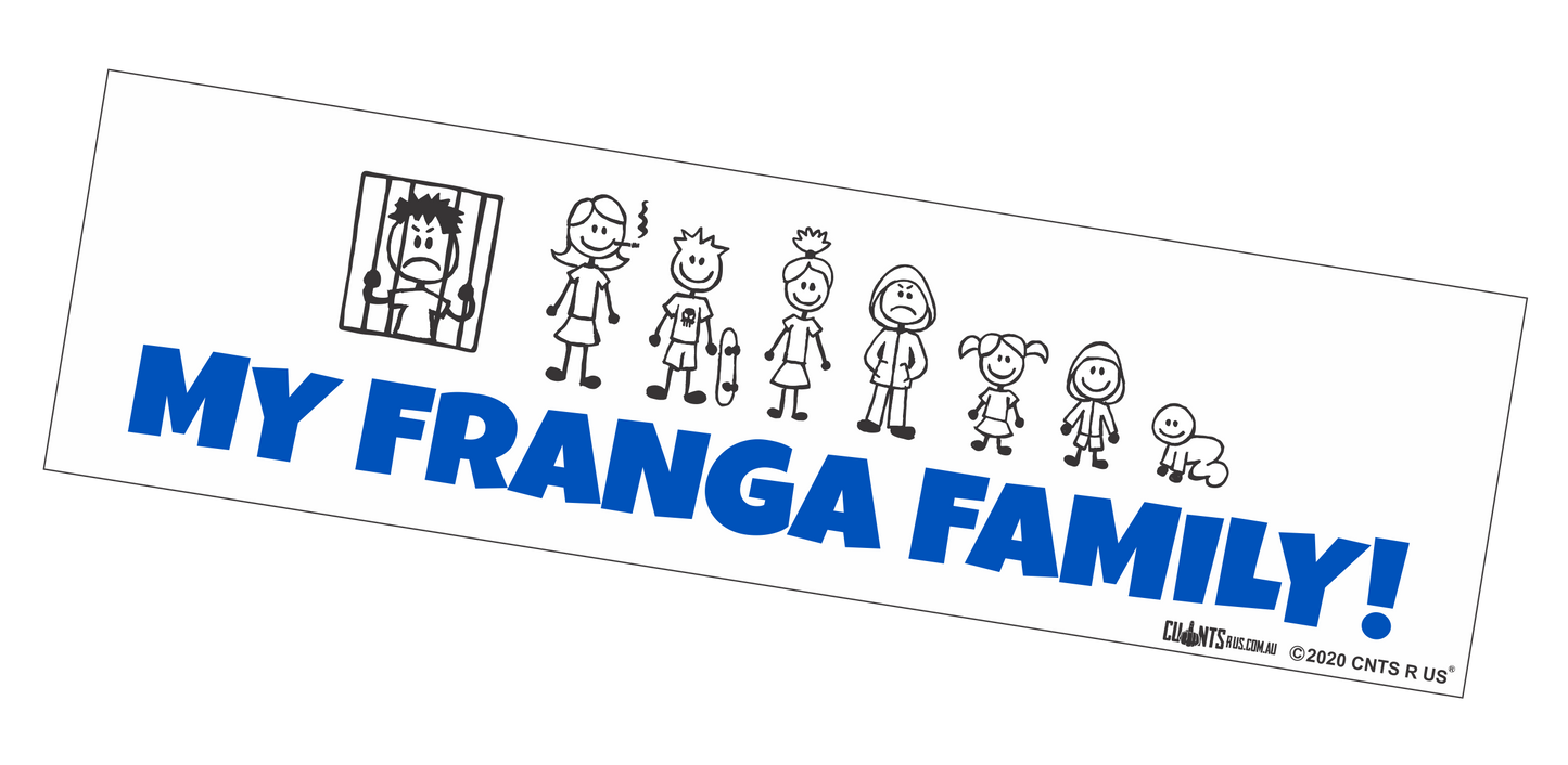 Bumper Sticker - My Franga Family CRU18-21R-25012